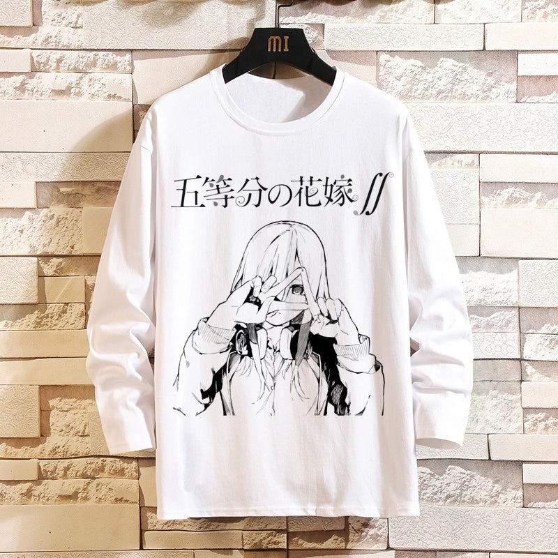 Women's Anime Print Long-sleeved T-shirt
