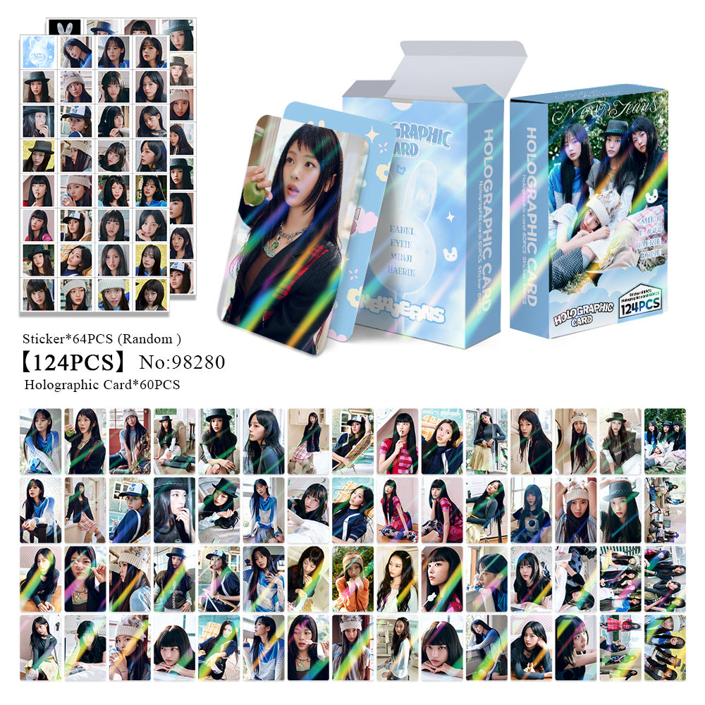 124PCS Summer of NJZ Holographic Photocard Sticker