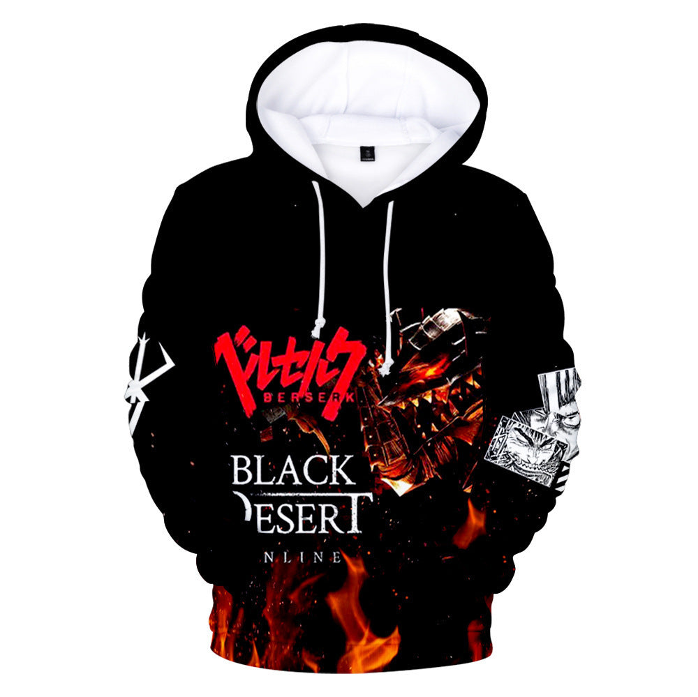 Men's Casual Anime 3D Printed Pullover Hoodie