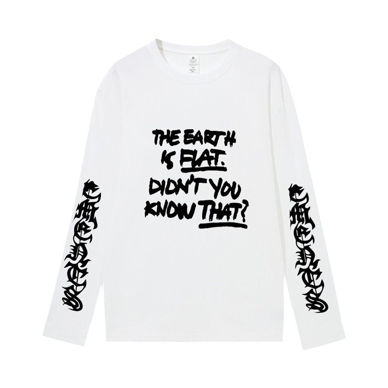 The Earth Is Flat Loose Long-sleeved T-shirt
