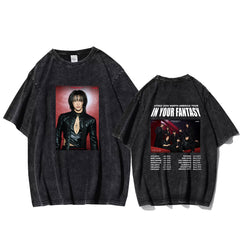 KPOP Album Poster Logo Women's Washed T-shirt