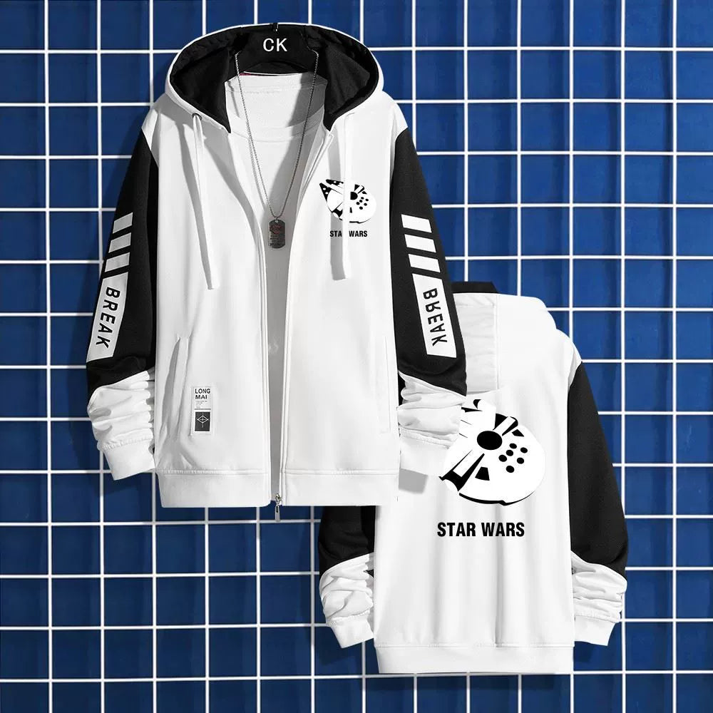 Mandalorian Zip Up Loose Hooded Jacket