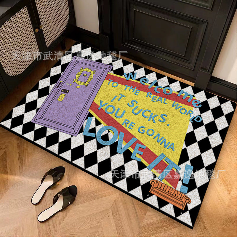 Retro Friends Entrance Floor Mat