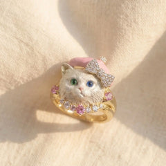 Cute Kitten Puppy Ring