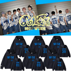 NCT WISH Number Black Zipper Hoodie