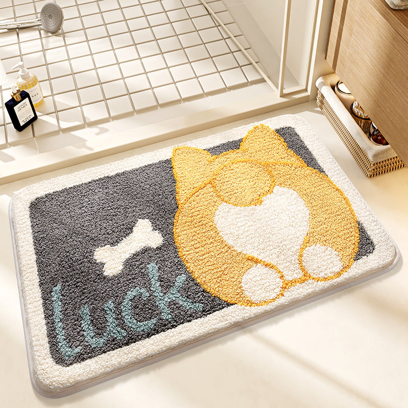 Cartoon Animal Bathroom Door Non-slip Mat