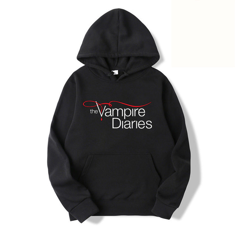 TVD Logo Printed Casual Hoodie