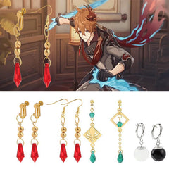 Chic Game Tartaglia Cosplay Earrings