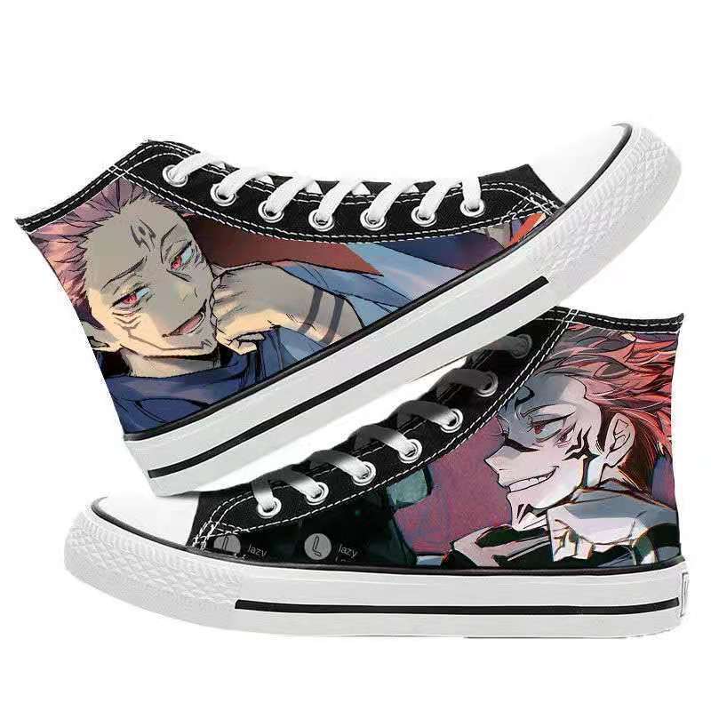 Unisex Casual Anime 3D Printed Canvas Shoes