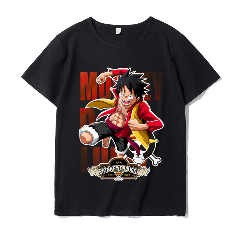 Casual Unisex Luffy Printed Short-sleeved Loose T-shirt