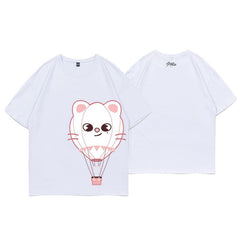 Kpop Wolf Chan Leebit Crew Neck Short-sleeved T-shirt