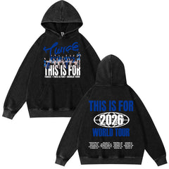 Vintage Twice THIS IS FOR WORLD TOUR Washed Hoodie