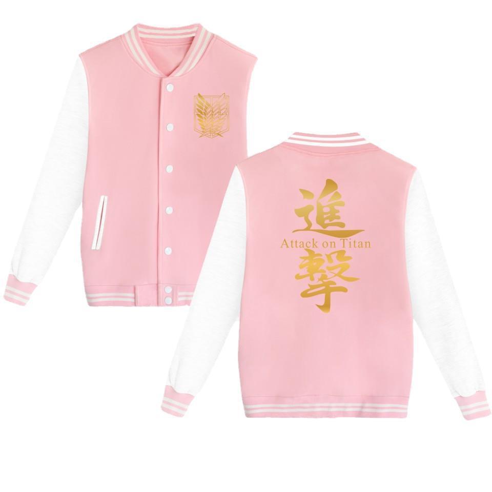 Men's Anime Wings of Freedom Baseball Jacket