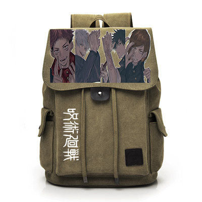 Retro Anime Canvas Schoolbag Backpack