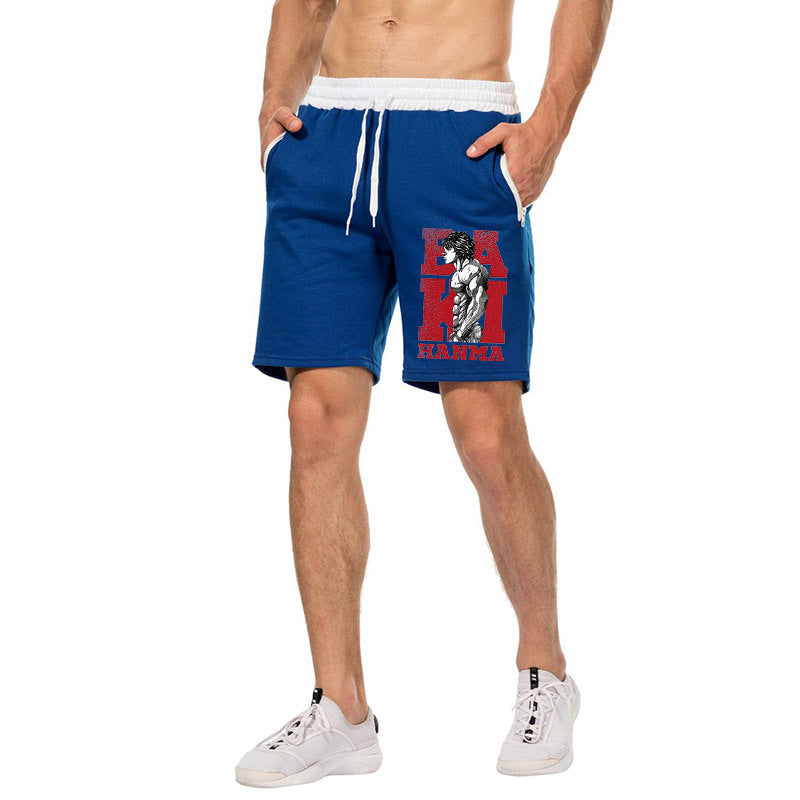 Men's Baki Anime Casual Loose Shorts