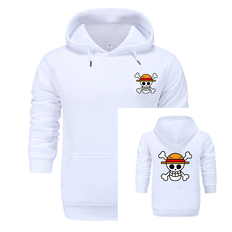 Trendy Men's Straw Hat Printed Casual Hoodie