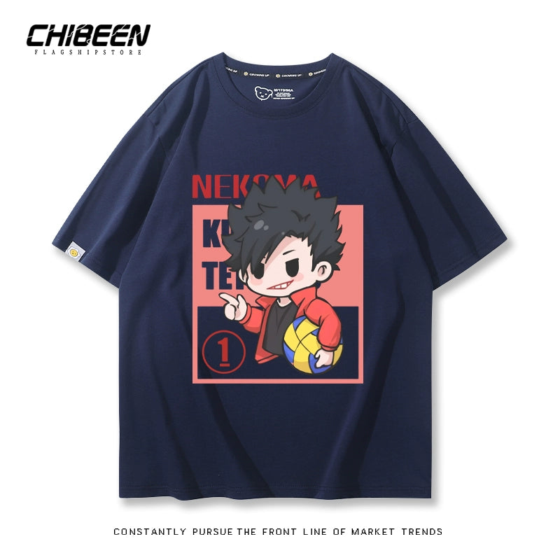 Hinata Anime Print Casual Cotton T-shirt