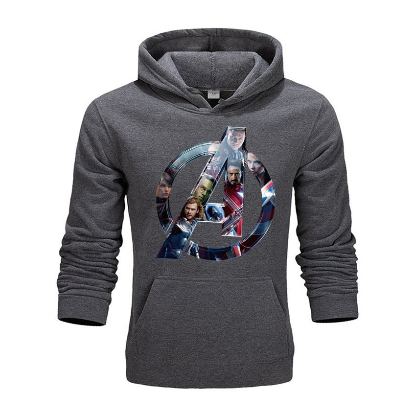 Trendy Avengers Printed Men's Loose Hoodie