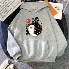 Cute Game Graphic Print Plush Hoodie