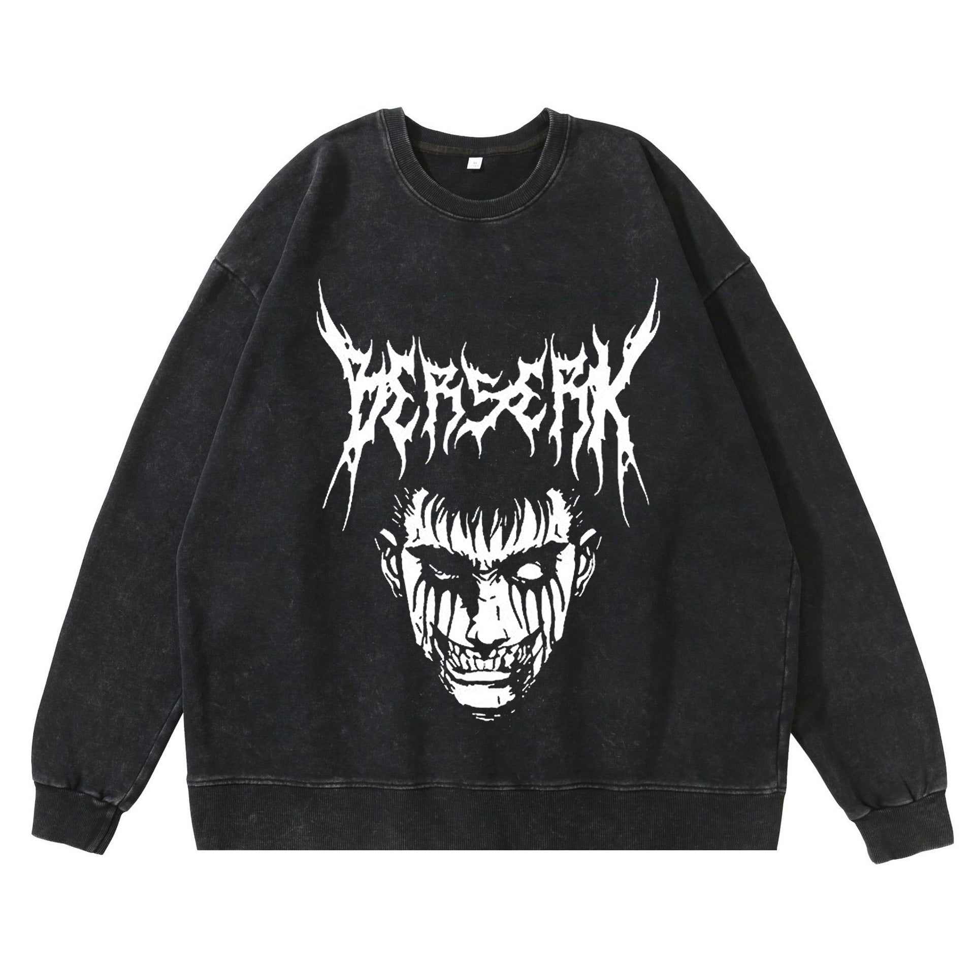 Vintage Anime Washed Crew Neck Sweatshirt