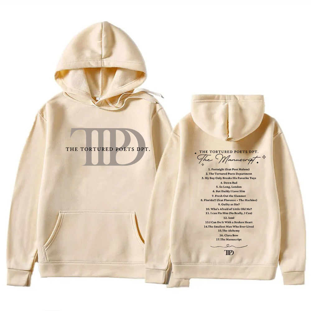 The Tortured Poets Department Printed Casual Hoodie
