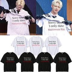 KPOP Letter Printed Short-sleeved T-shirt