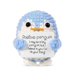Positive Penguin Crocheted Doll