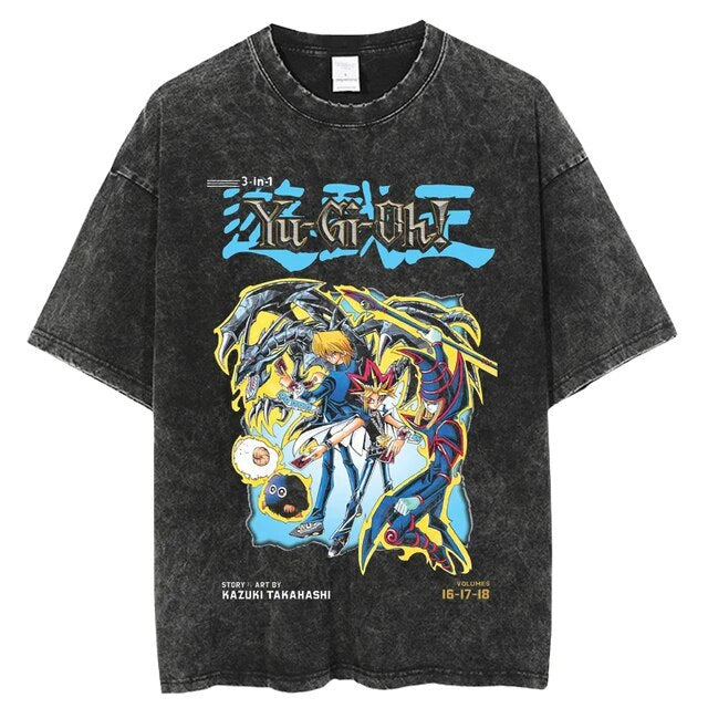 Retro JOJO Anime Washed Short Sleeve T-Shirt