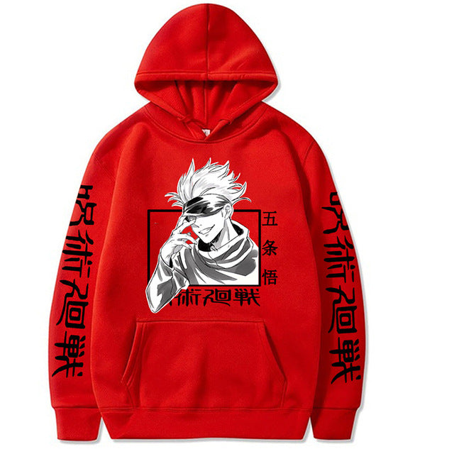 Unisex Anime Graphic Print Loose Hoodie