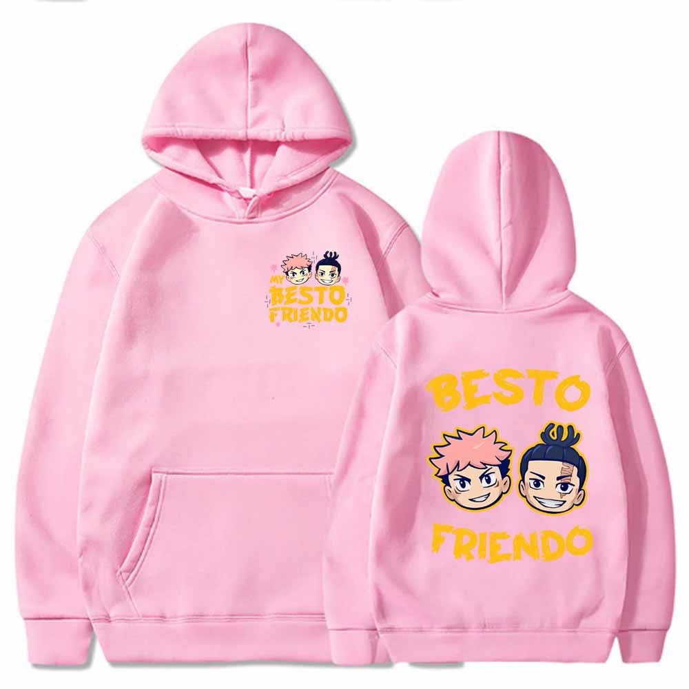 Unisex Besto Friendo Graphic Casual Loose Hoodie