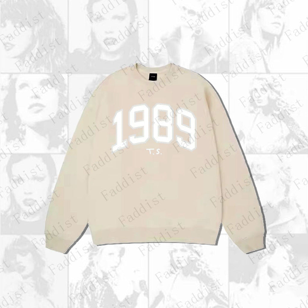 Casual Taylor Stand-up Collar Printed Pullover Sweatshirt