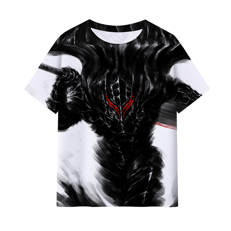 Casual Anime Guts 3D Print Short-sleeved T-shirt