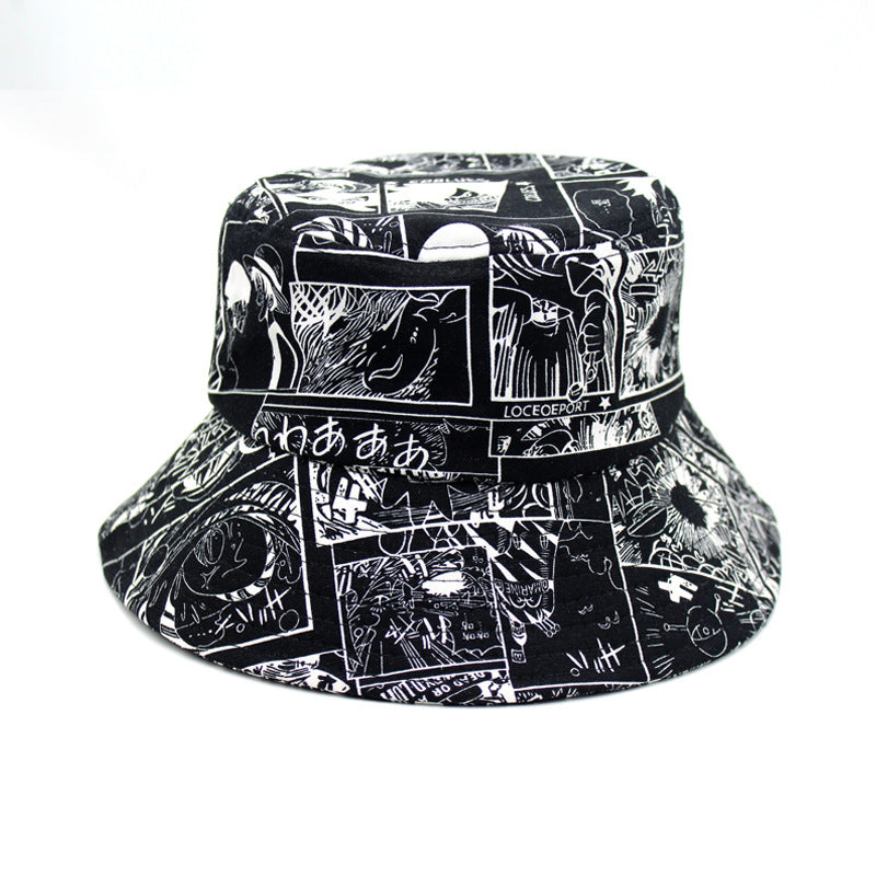 Trendy Anime Printed Bucket Hat