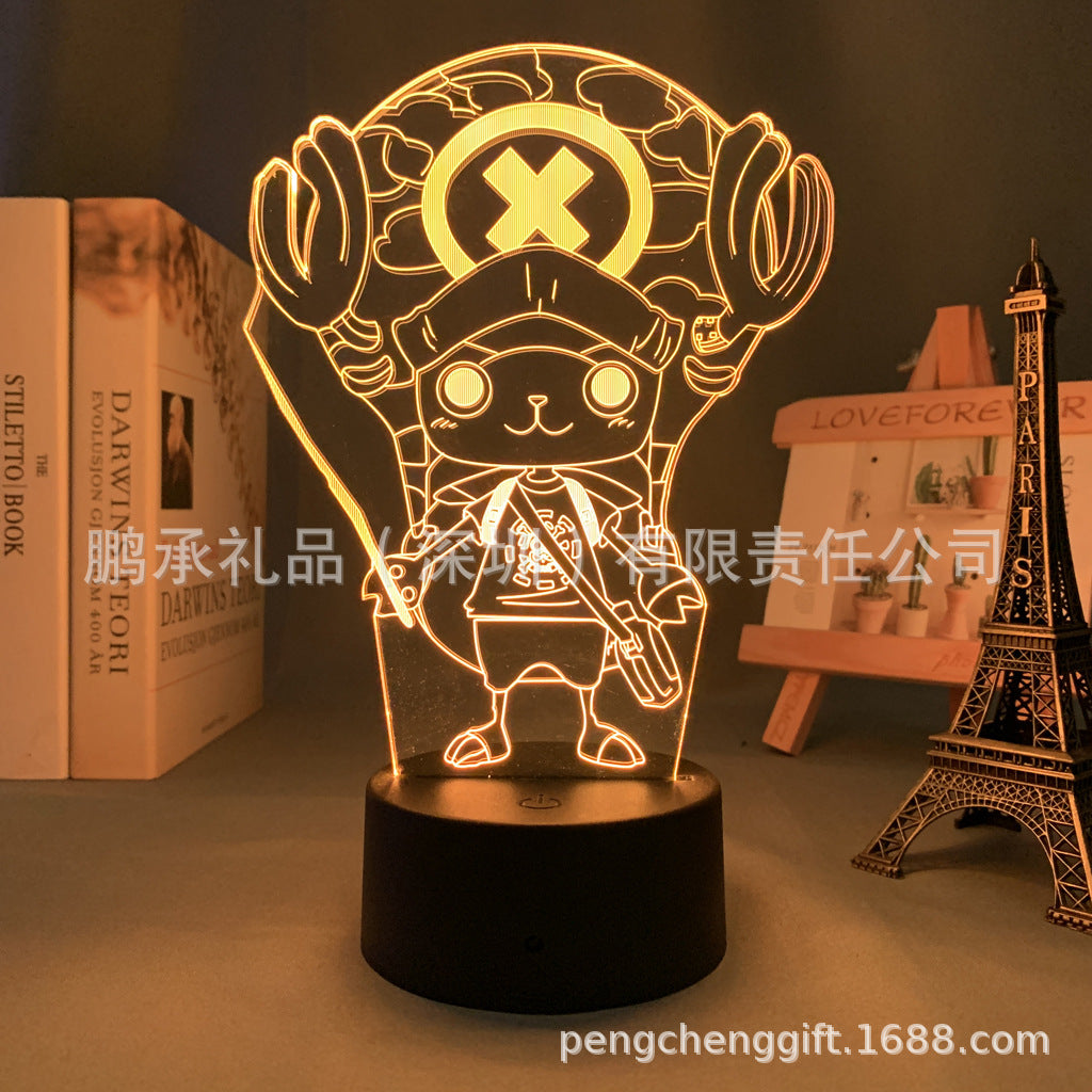 Colorful Luffy 3D Night Light