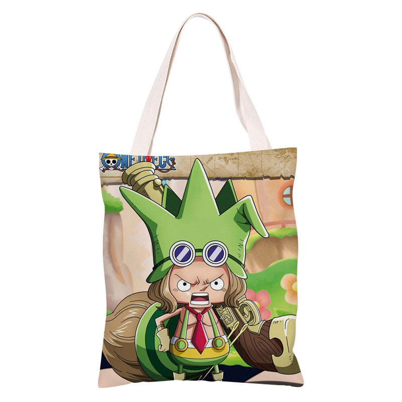 Trendy Anime Canvas Shoulder Bag