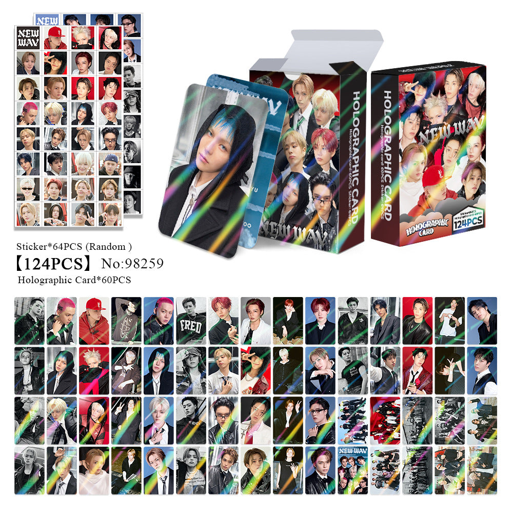 60pcs TREASURE Album NEW WAV Holographic Photocard Sticker
