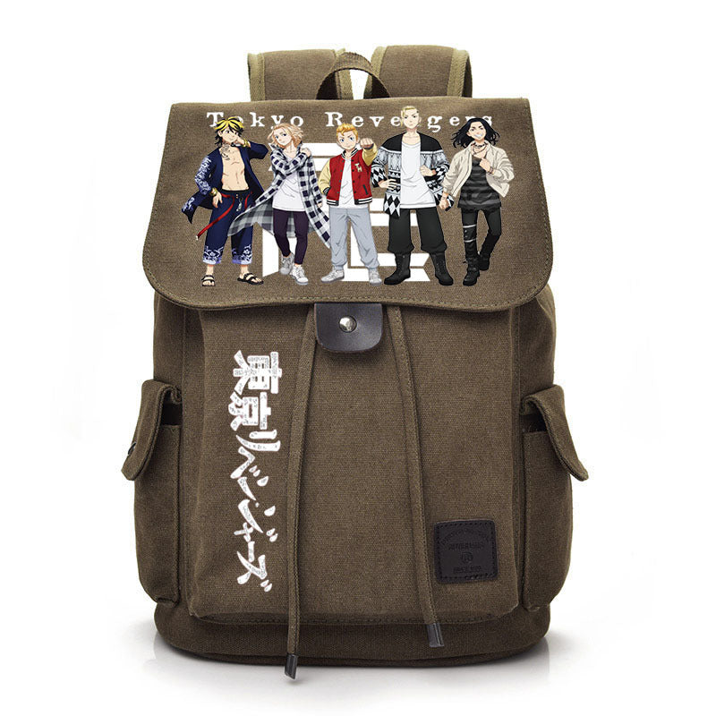 Vintage Anime Canvas Backpack