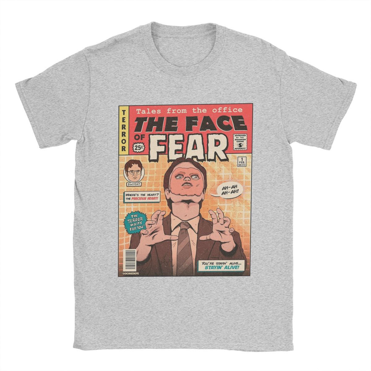 Dwight The Face of Fear Cotton T-Shirt