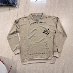 SKZ Half-zip Lapel Embroidery Sweatshirt