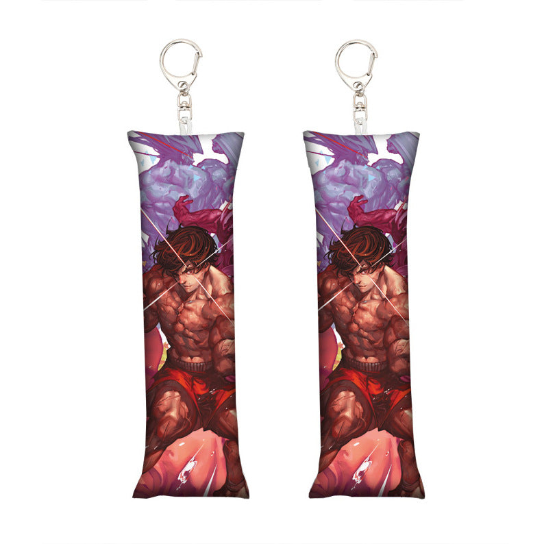 Mini Baki Anime Pillow Keychain