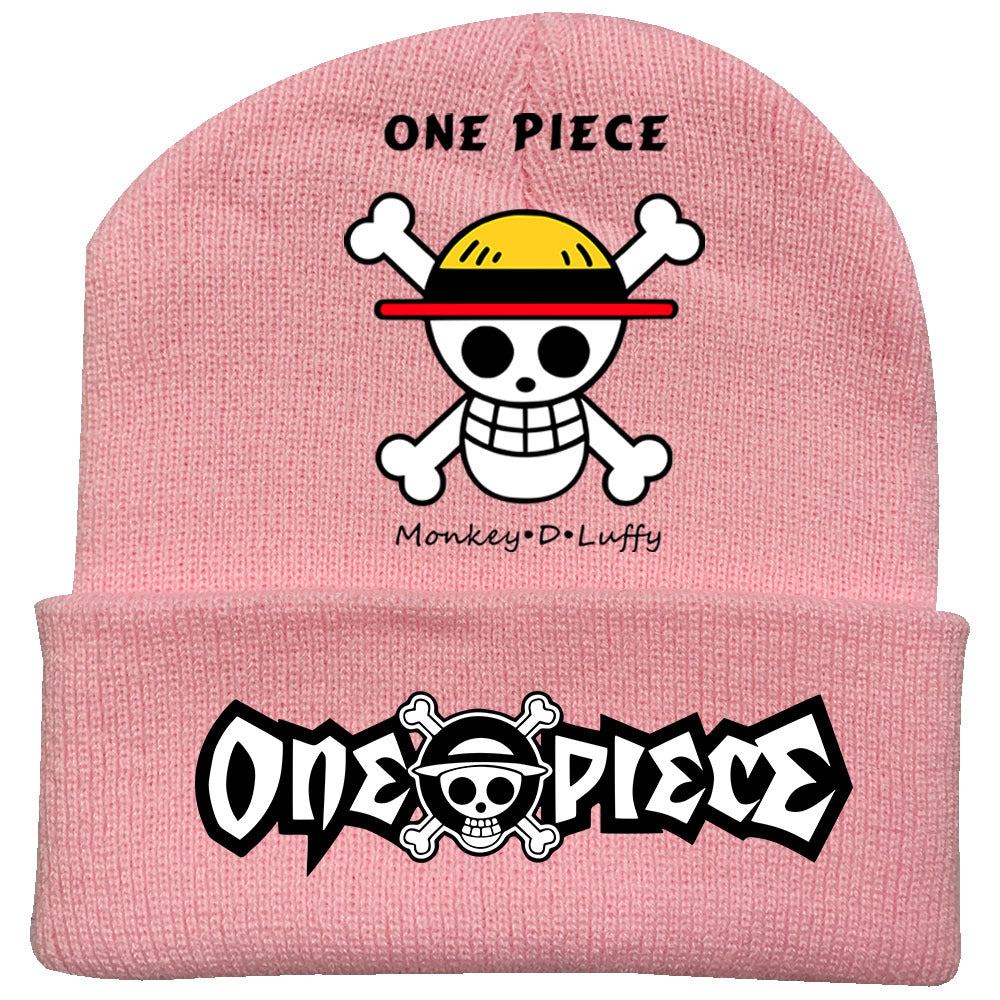 Trendy Luffy Print Knitted Hat