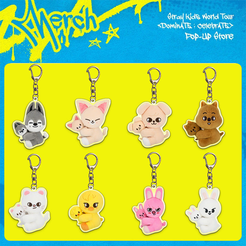 SKZ Doll Acrylic Pendant Keychain 8pcs