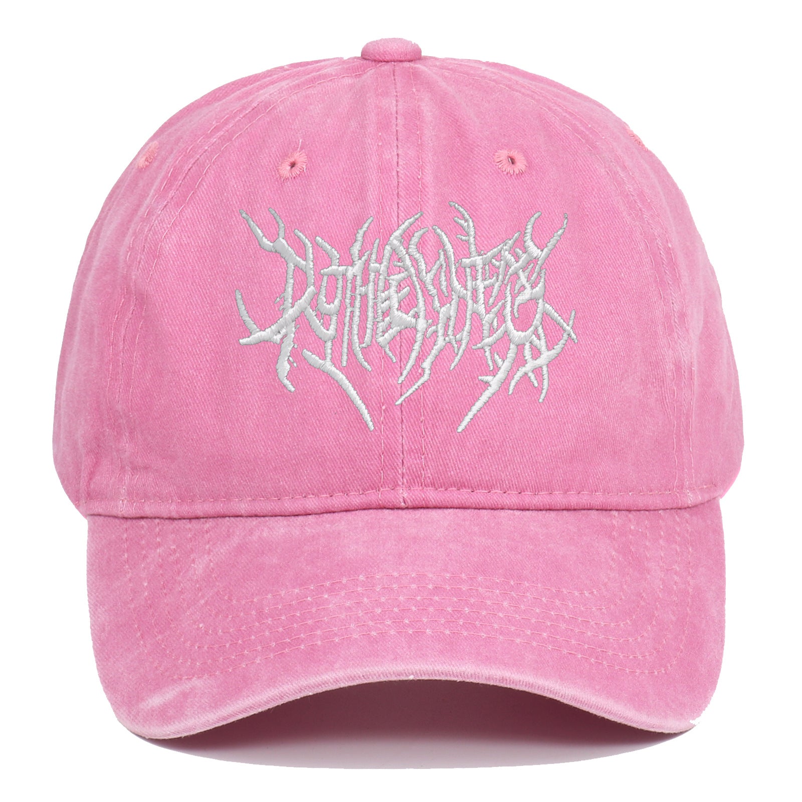 Gothic Vintage Washed Embroidered Baseball Cap