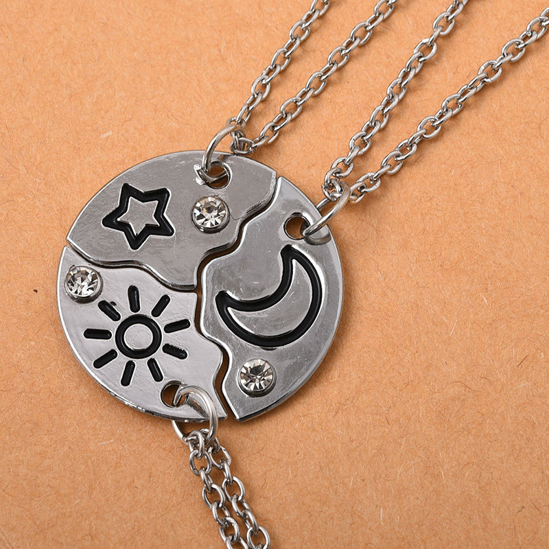 BEST FRIENDS Heart-shaped Pendant Necklace