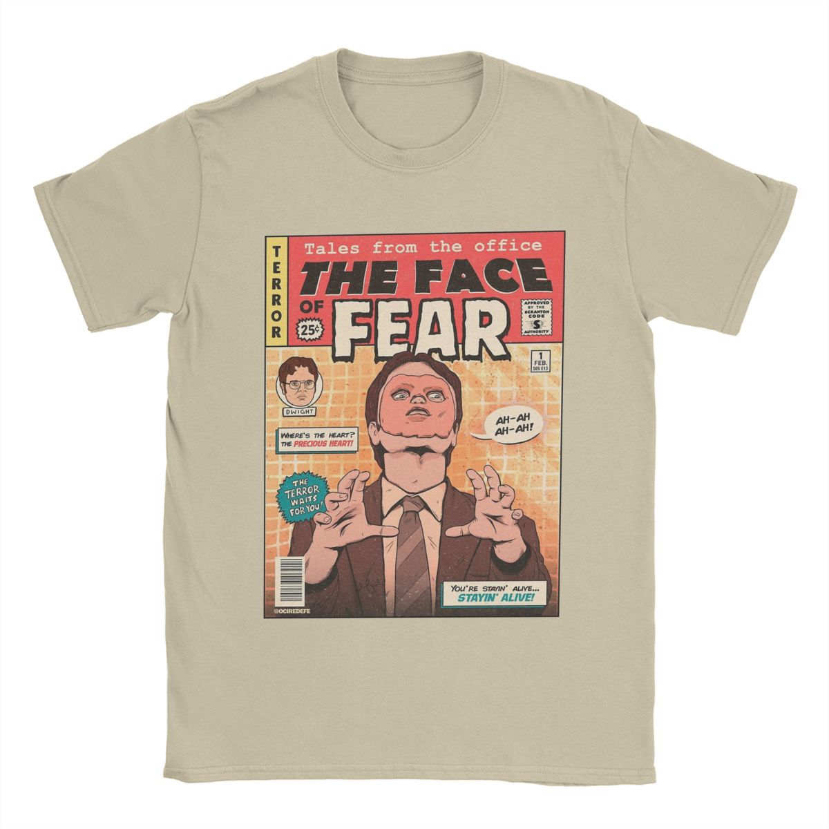 Dwight The Face of Fear Cotton T-Shirt