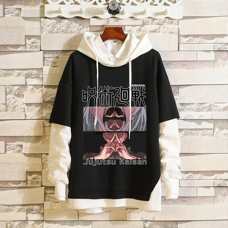 Unisex Anime Pattern Pullover Loose Hoodie