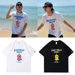 JAEHYUN Ice Cream Letter Print Short-sleeved T-shirt
