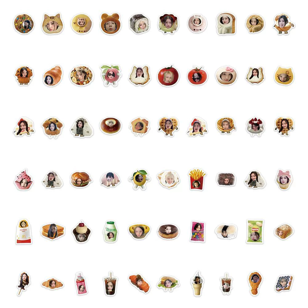 KPOP Girl Group Food Cartoon Stickers