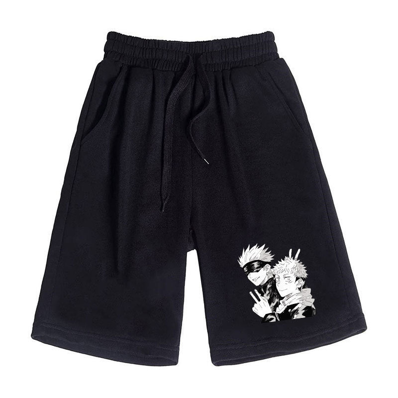 Casual Men's Anime Print Sports Shorts