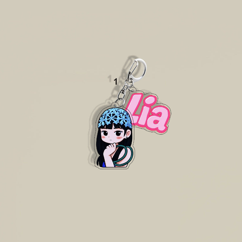 Yuna Ryujin Yeji Cartoon Pendant Keychain